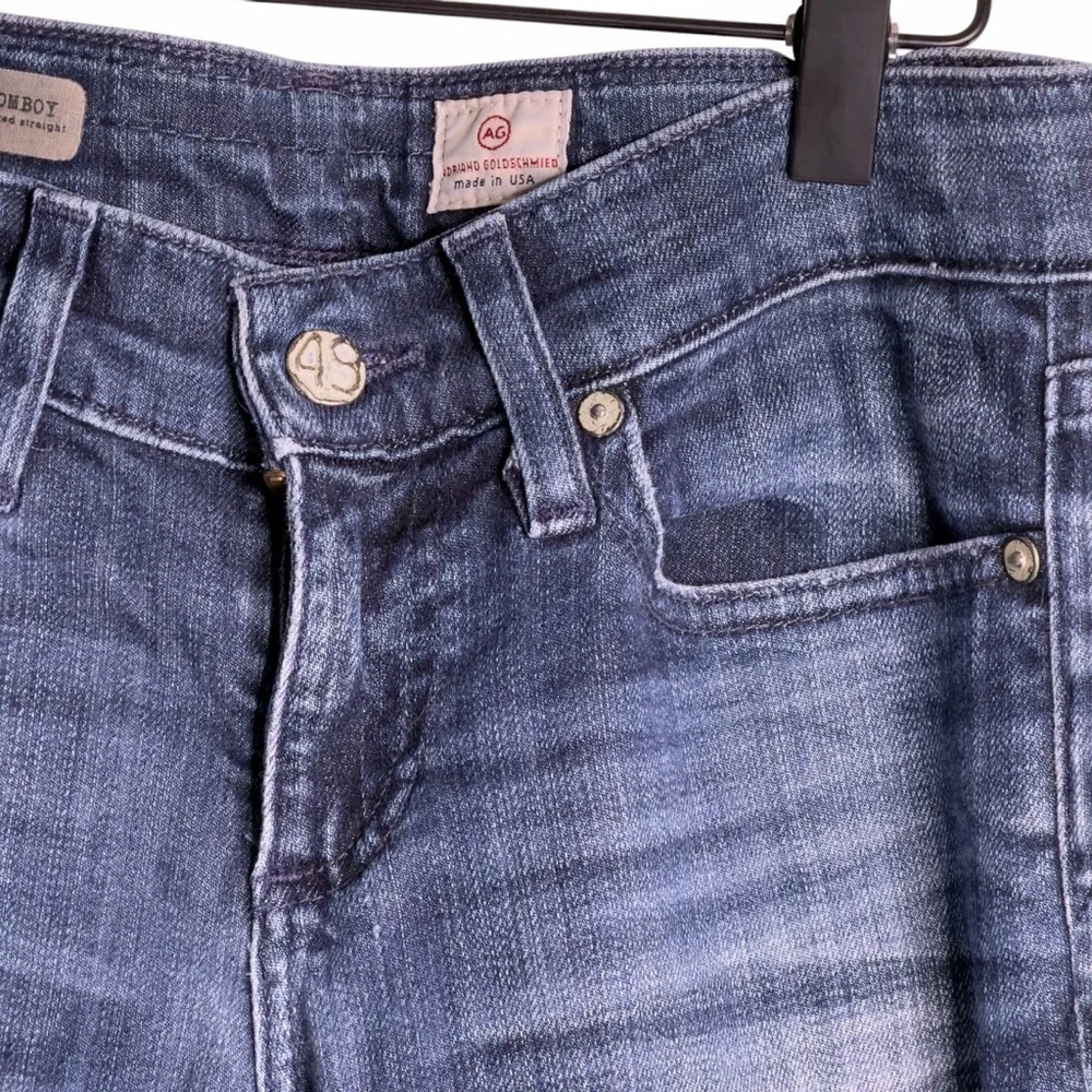 AG Adriano Goldschmied Tomboy Jeans Womens 25 Blue Relaxed Straight Leg